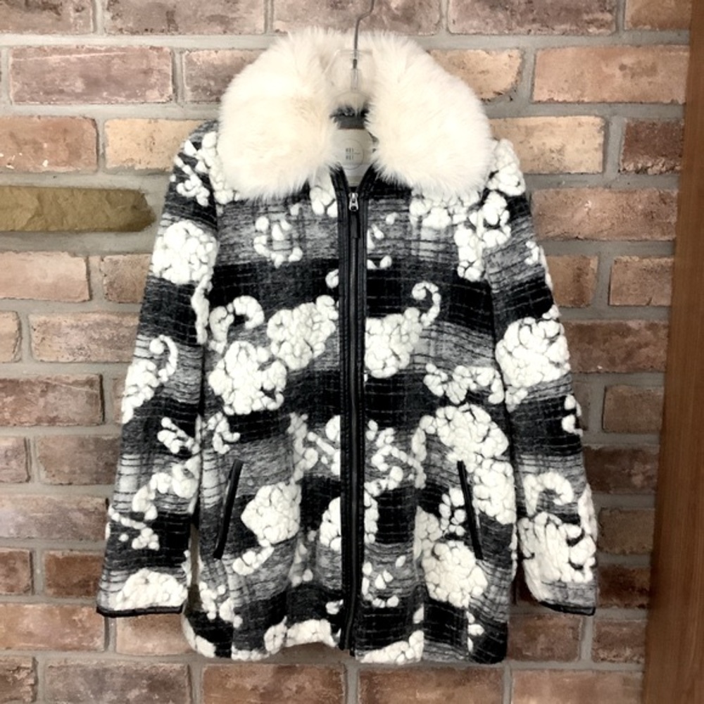 ANTHROPOLOGY HEI HEI Cloudscape Wool Coat - Picture 14 of 15